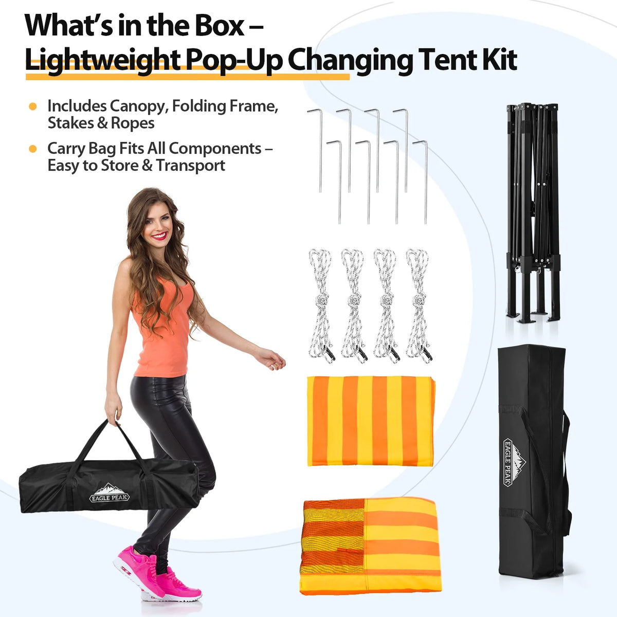 EAGLE PEAK Flex Ultra Compact 4 ft x 4 ft Pop-up Changing Room Canopy, Portable Privacy Cabana