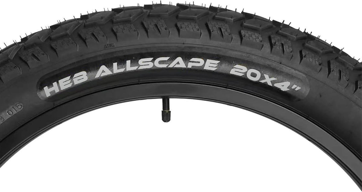 HEB ALLSCAPE Heavy Duty 20x4 Bike Tire + Tube - Includes 2 Tires for Optimal Performance