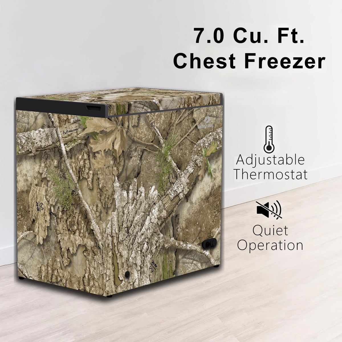 Realtree 7-cu ft Manual Defrost Chest Freezer (Camouflage)