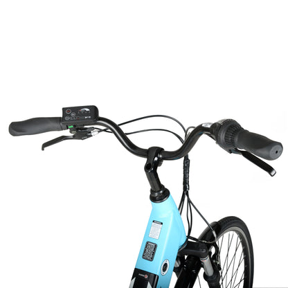 Hyper Bicycles E-Ride 700C 36V Electric Commuter E-Bike for Adults, Pedal-Assist, 250W Motor, Blue