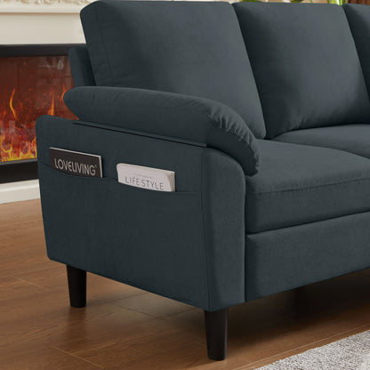 Pingliang Home Sectional Sofa Couch with Storage Ottoman,Modern 3 Seat L Shaped Sofa Couch for Living Room Apartment Studio Office
