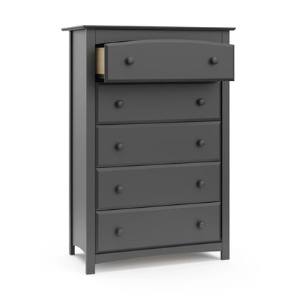 Storkcraft Kenton 5 Drawer Nursery Dresser, Pebble Gray