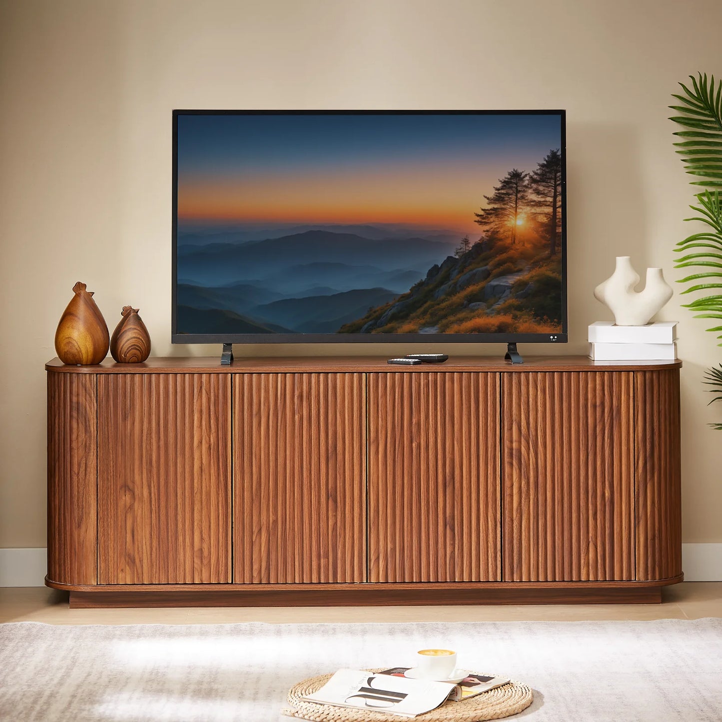 TV Stand, Modern Entertainment Center for TVs Up to 75 inch