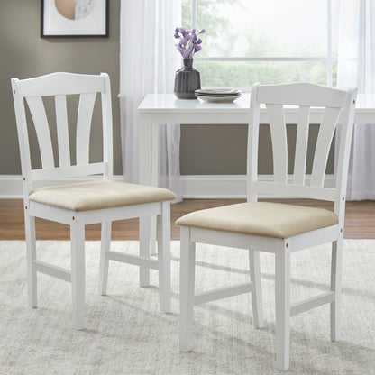 TMS Metropolitan 5-Piece Wood Farmhouse Upholsered Dining Set with Table and Chairs, Espresso
