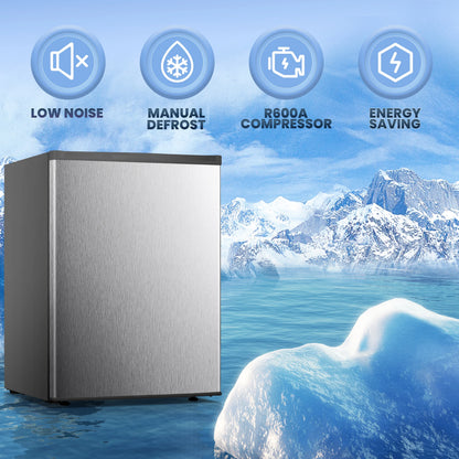 Electactic Upright Freezer, Energy Saving 2.1 Cu.ft Single Door Compact Upright Freezer with Reversible Door(White)