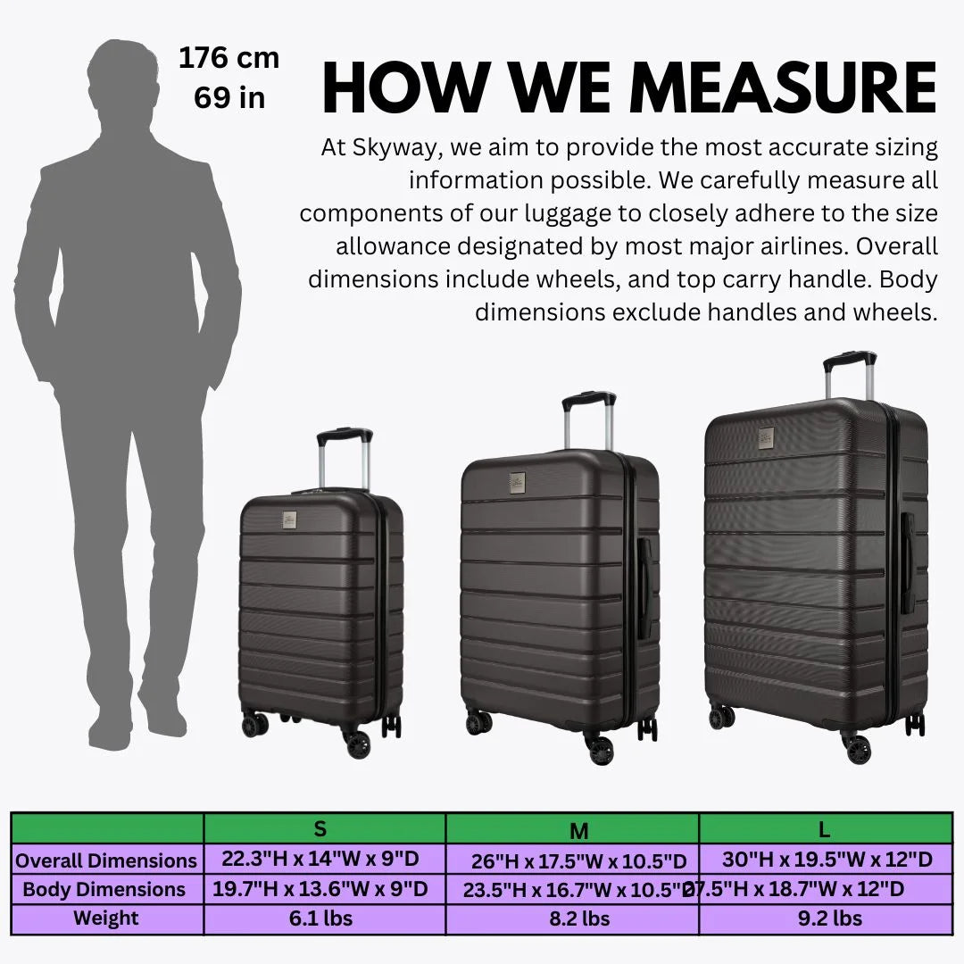 Skyway Luggage Epic 2.0 24" Hardside 8-Wheel Medium Check-In Spinner