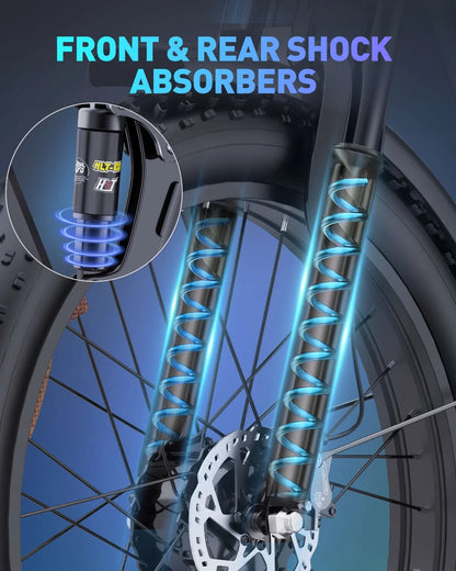 Dual Motor PEAK 3000W Electric Bike for Adults,31mph 48V 23Ah Electric Bicycle,26" Fat Tire Mountain Bike UL2849