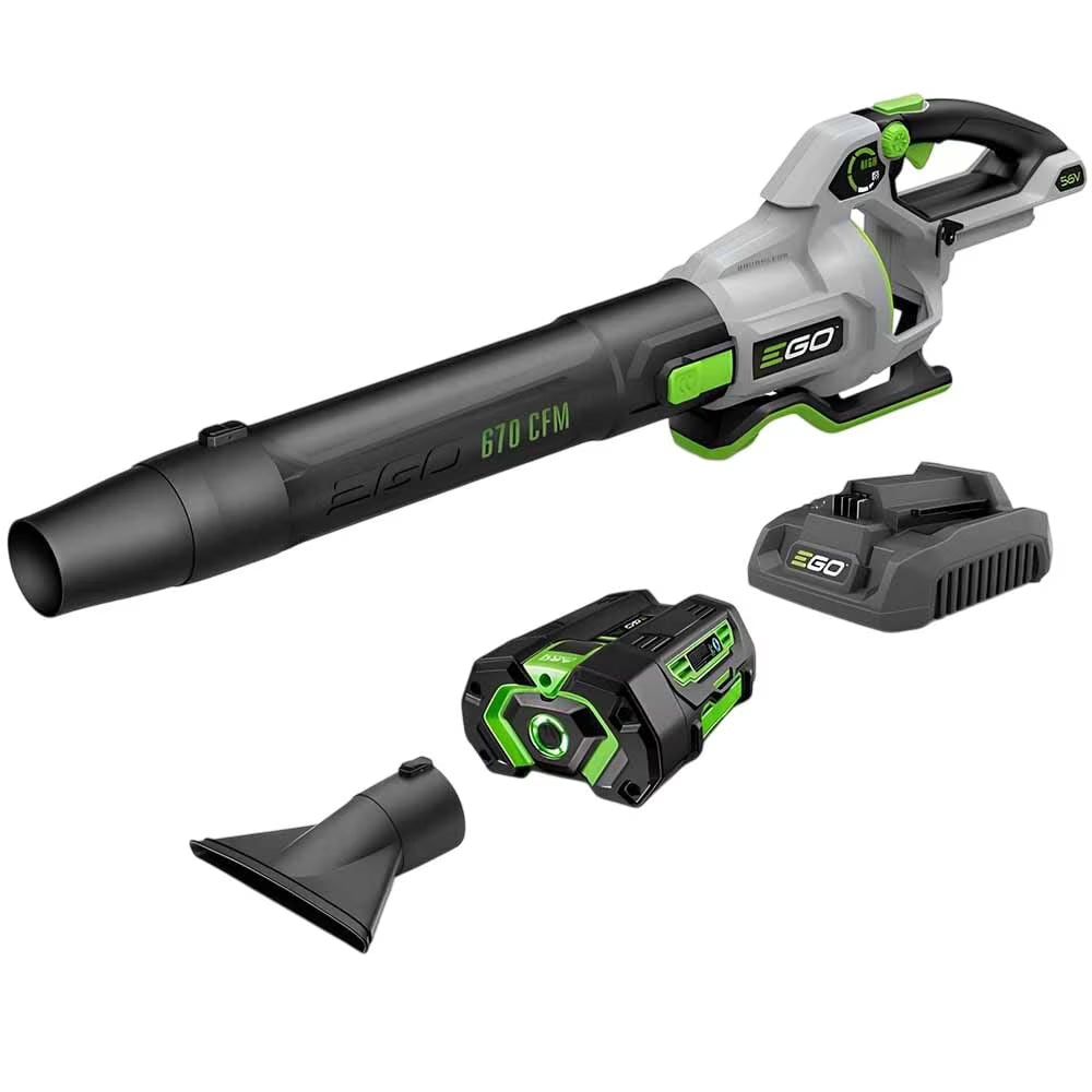EGO Power+ LB6703 180 mph 670 CFM 56 V Battery Handheld Leaf Blower Kit (Battery & Charger)