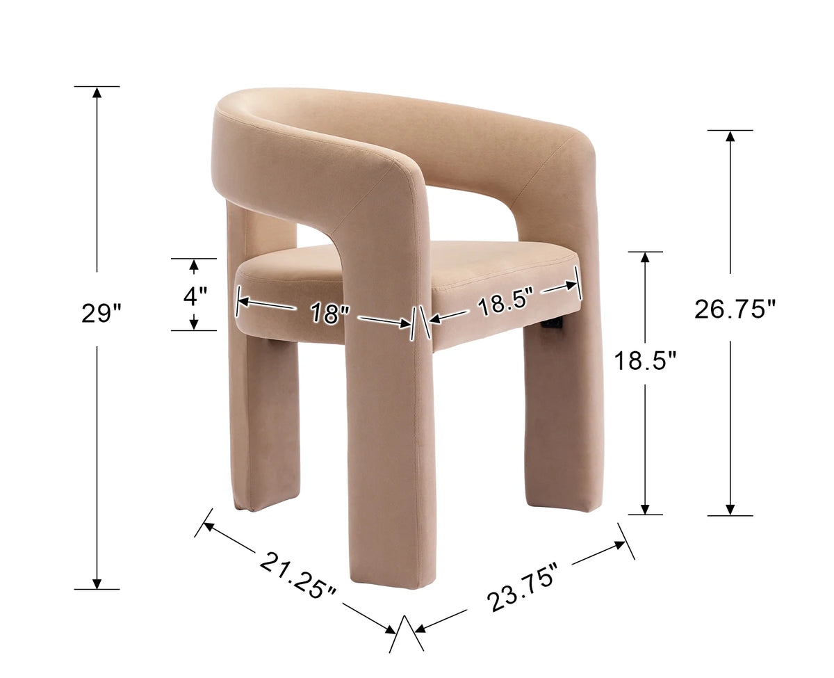 Guyou Modern Sherpa Upholstered Dining Chair, Cute Barrel Side Armchair Kitchen Chair with Armrests and Back for Living Room Dining Room Bedroom, Green