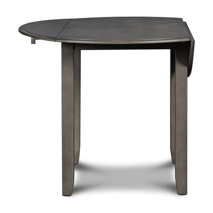 New Classic Gia 3 Piece Contemporary Rubberwood Dining Table Set, Gray