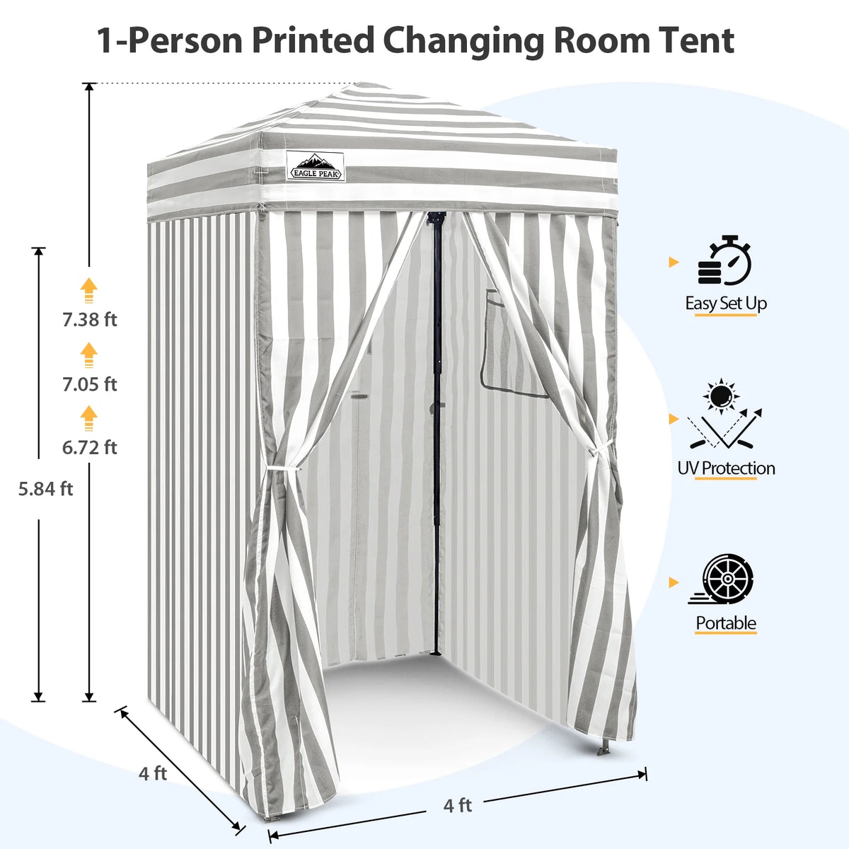 EAGLE PEAK Flex Ultra Compact 4 ft x 4 ft Pop-up Changing Room Canopy, Portable Privacy Cabana