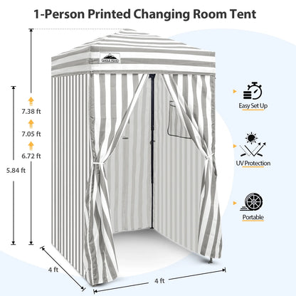 EAGLE PEAK Flex Ultra Compact 4 ft x 4 ft Pop-up Changing Room Canopy, Portable Privacy Cabana