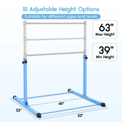 Safly Fun Anti Slip Adjustable Steel Gymnastics Bar, 50 in Width