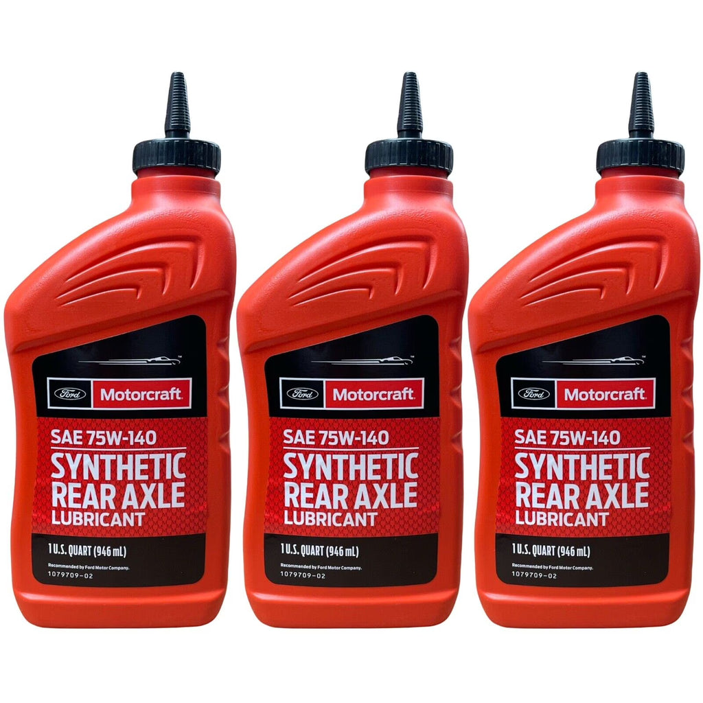 Motorcraft 75W140 Synthetic Gear Oil Fluid Rear Axle Lubricant Ford OEM 3 Pack