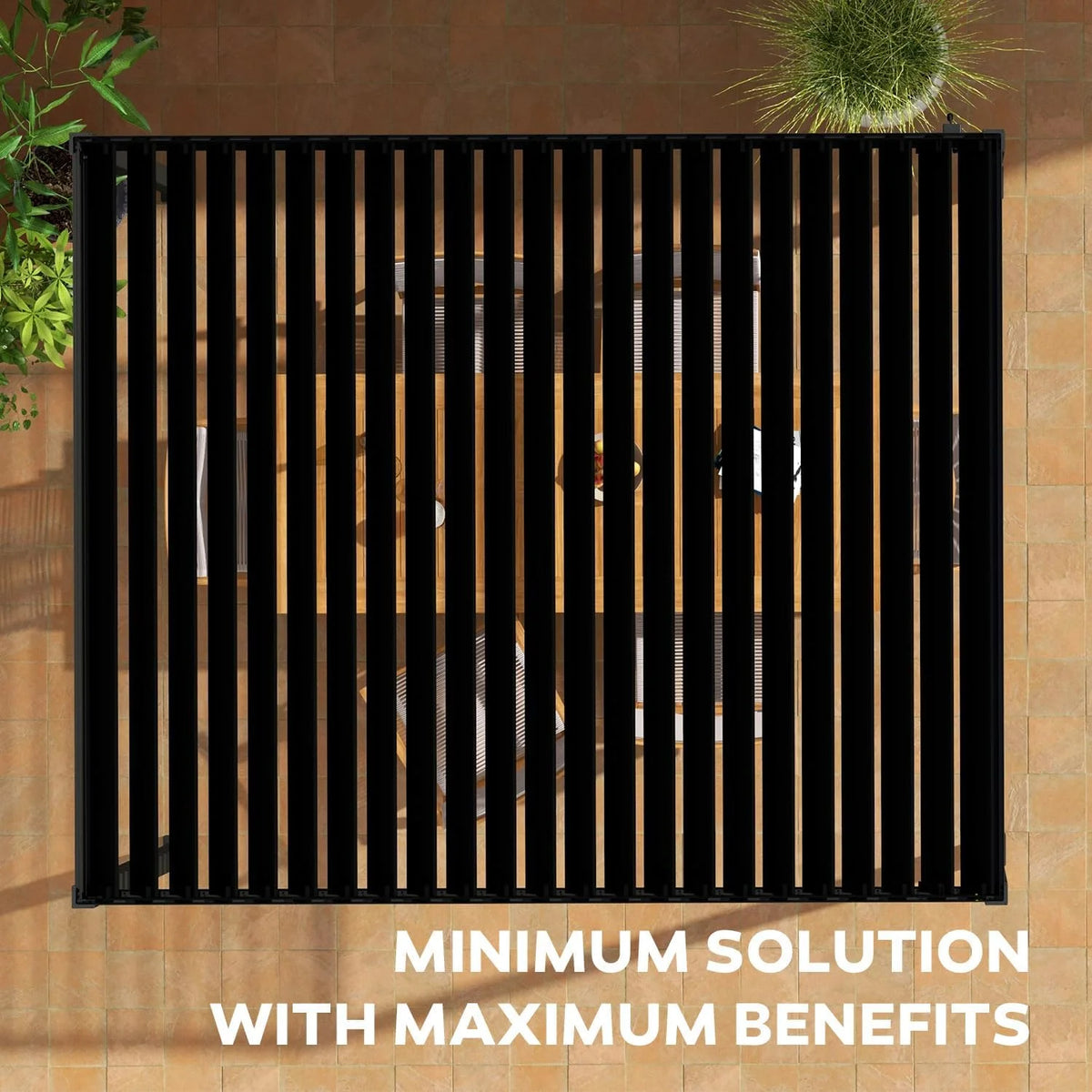 Mirador 10'x 10' Outdoor Pergola, 80S Steel Frame w/ Adjustable Louvers Roof for Garden, Patio, Backyard, Dark Gray