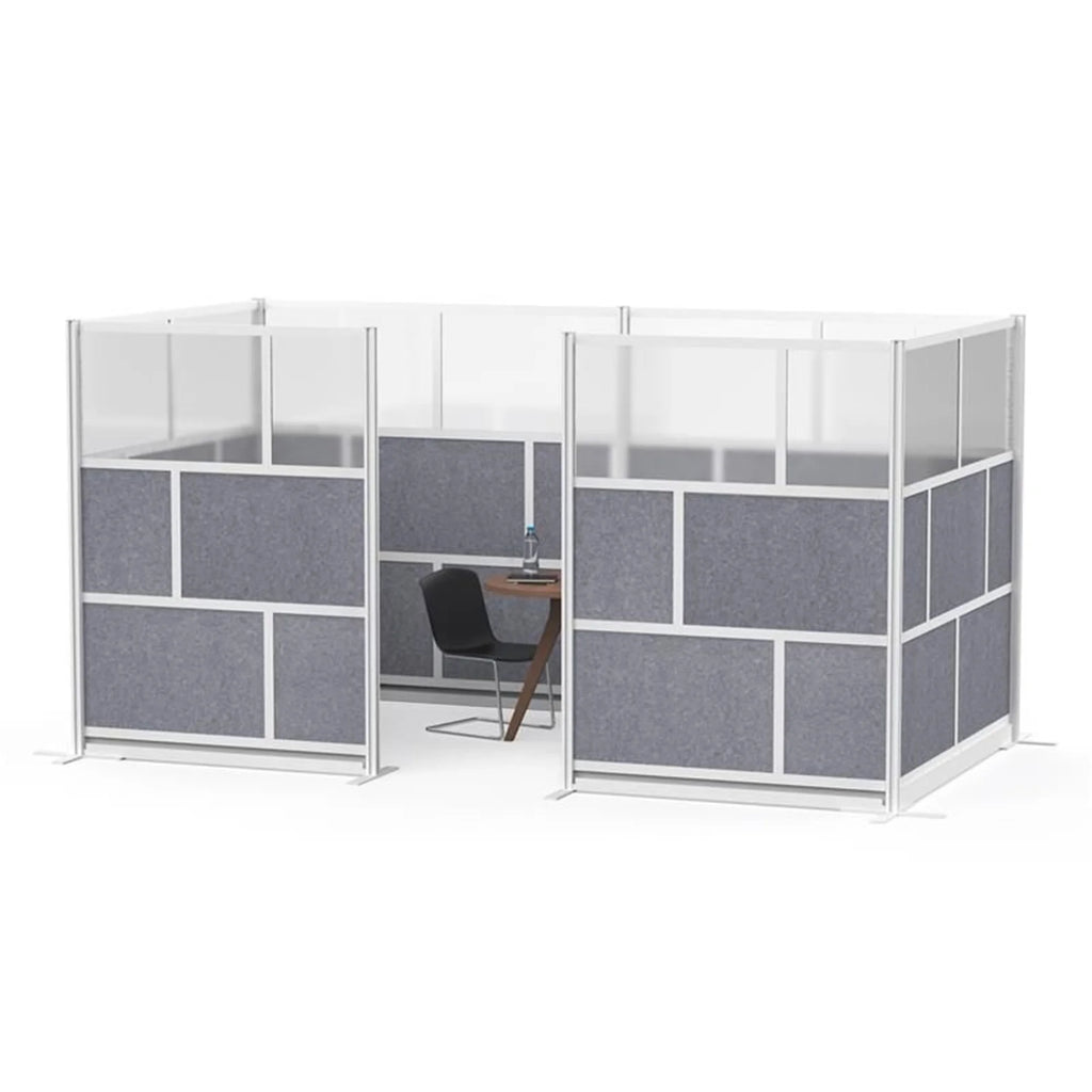 Luxor Freestanding Modular Room Divider Wall System with Built-in Cable Management Tray - 70" x 70" Add-On Wall