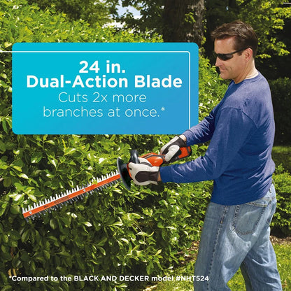 BLACK+DECKER 40V MAX* Cordless Hedge Trimmer, 24-Inch, (LHT2436)