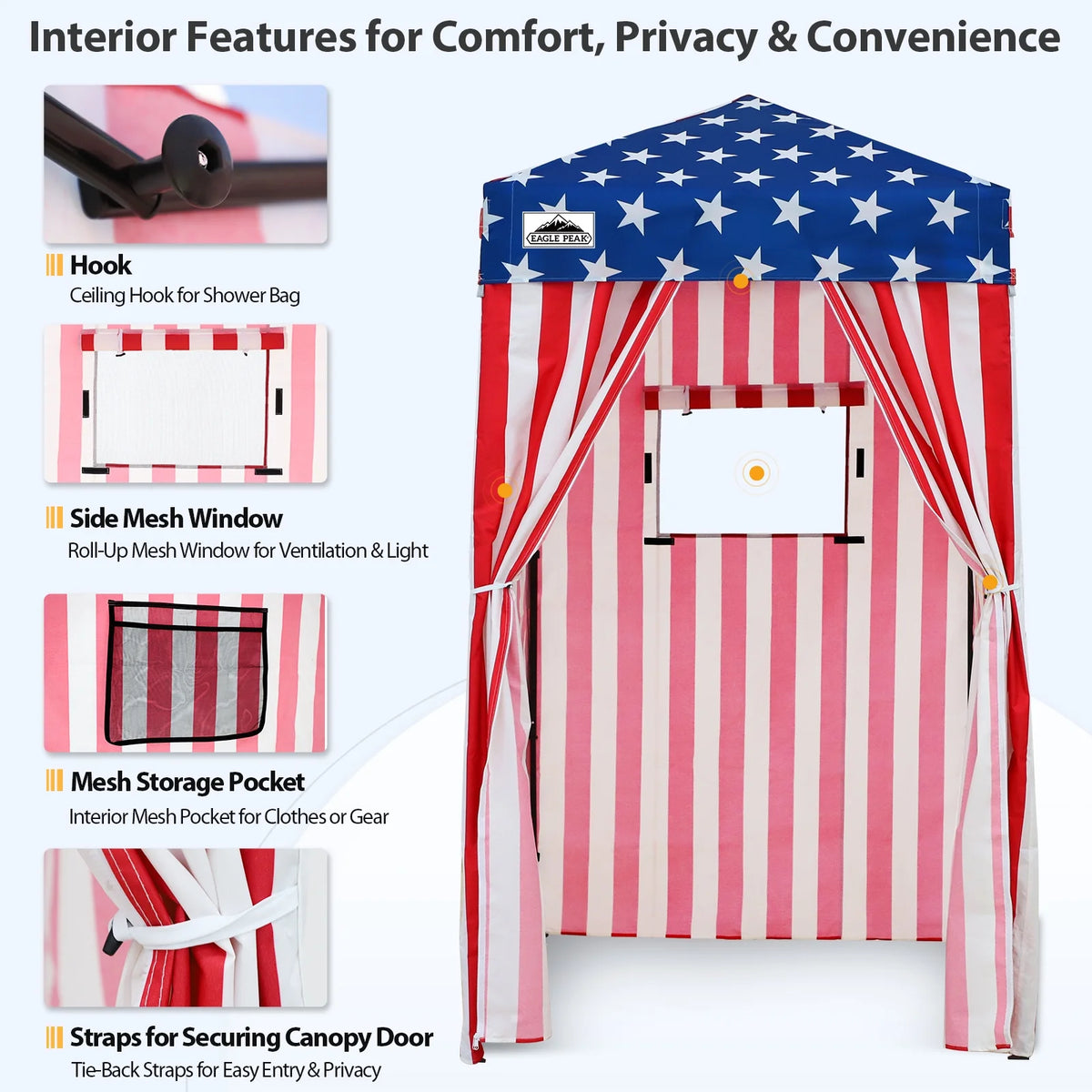 EAGLE PEAK Flex Ultra Compact 4 ft x 4 ft Pop-up Changing Room Canopy, Portable Privacy Cabana
