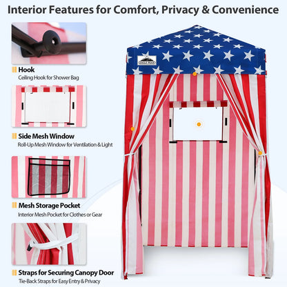EAGLE PEAK Flex Ultra Compact 4 ft x 4 ft Pop-up Changing Room Canopy, Portable Privacy Cabana