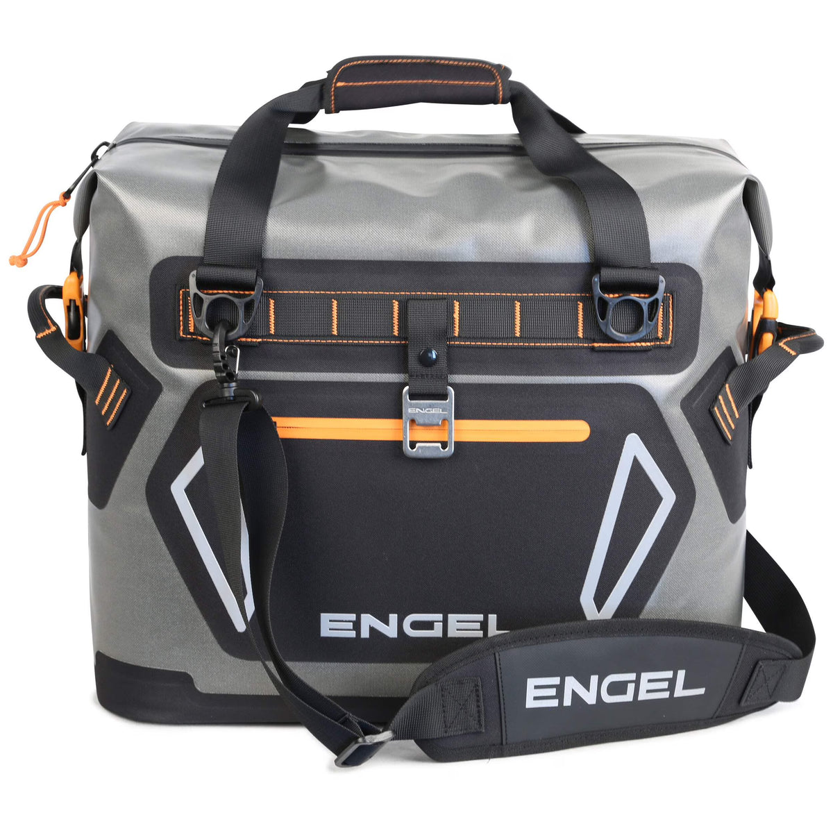 ENGEL Soft Sided Cooler HD20 - 22 Qt, 24 Cans, Dark Gray/Orange