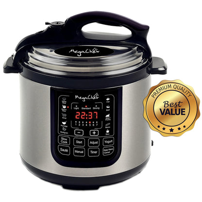 Megachef 8-Quart Digital Pressure Cooker, 15" x 15"