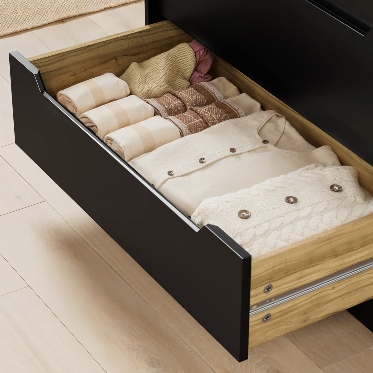 Dresser for Bedroom, Lofka 6 Drawer Dresser, Chest of Drawers Tall White Dresser with Anti-Tripping, Cutout Handles