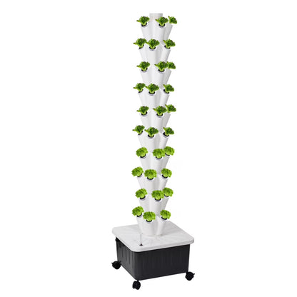 Hydroponic Growing System Tower | Vertical Vegetable Planting Towers | 10-Layer 50 Slots, Hydroponic Growing Kit forHydroponics Towers Garden,Suitable for Balconies, Courtyards, Roofs