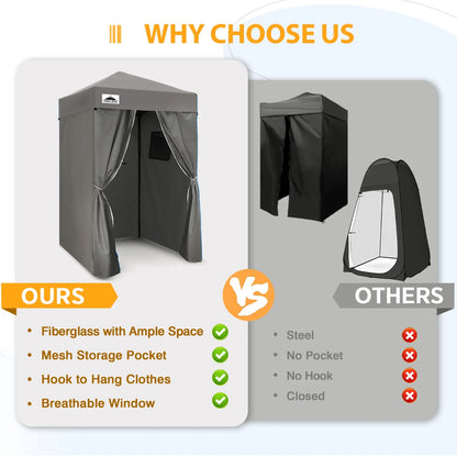 EAGLE PEAK Flex Ultra Compact 4 ft x 4 ft Pop-up Changing Room Canopy, Portable Privacy Cabana