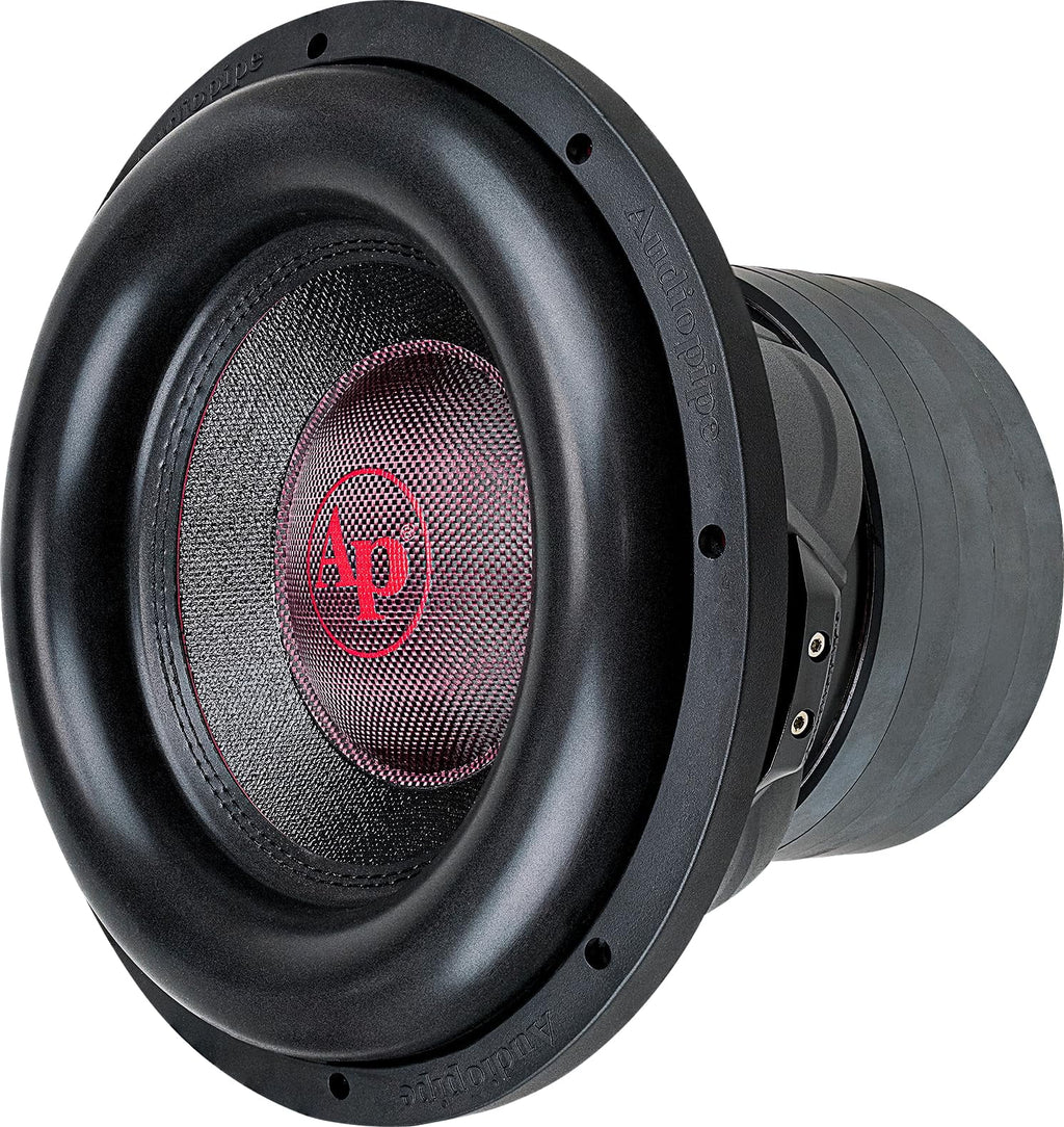 Audiopipe 1200W RMS Dual Car Subwoofer, Black, 12"