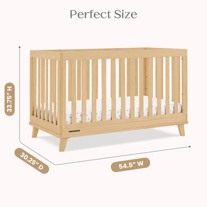 Delta Children Frankie 4-in-1 Convertible Crib - Greenguard Gold Certified, Black with Natural