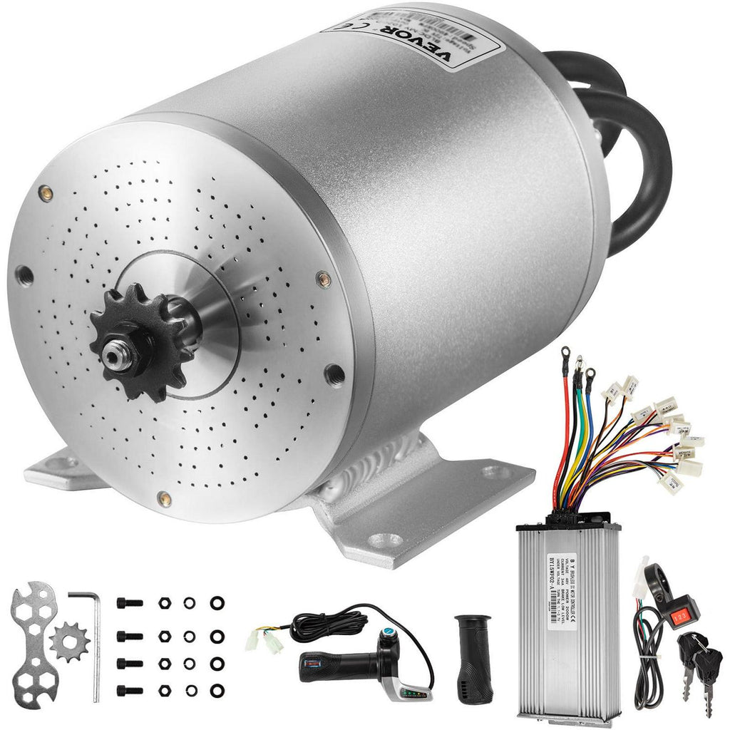 VEVOR 48V 2000W Brushless DC Motor Kit. 4300 RPM. with Controller &amp; Throttle. for Go Kart/ATV. 10 lb