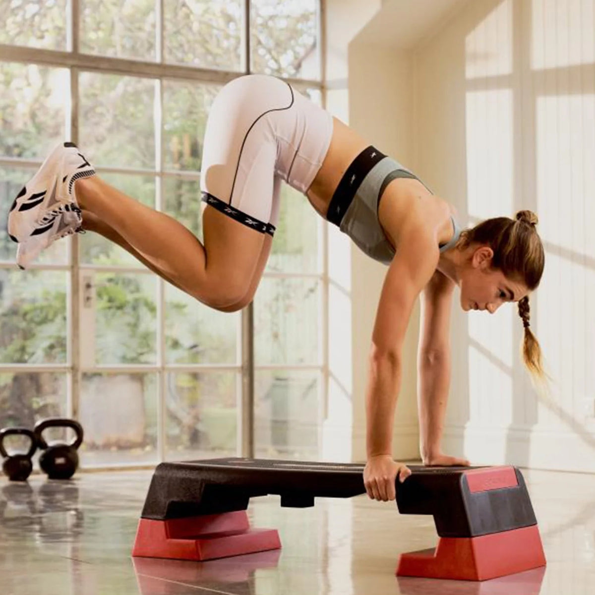Reebok Fitness Multipurpose Aerobic Strength Training Workout Step, Red