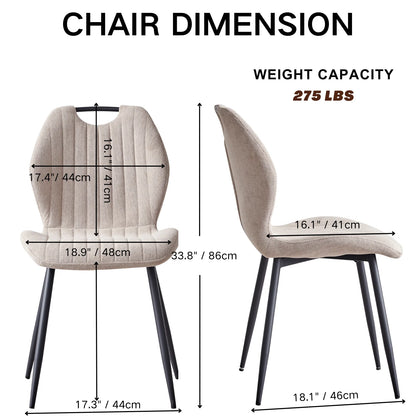 5 Piece 47'' Round Dining Table Chairs Set for 4, Farmhouse Gray Kitchen Table with 4 Boucle Mid Century Modern Dinning Room Chairs, Wood Dinner Table &Upholstered Chair Set of 4, Beige