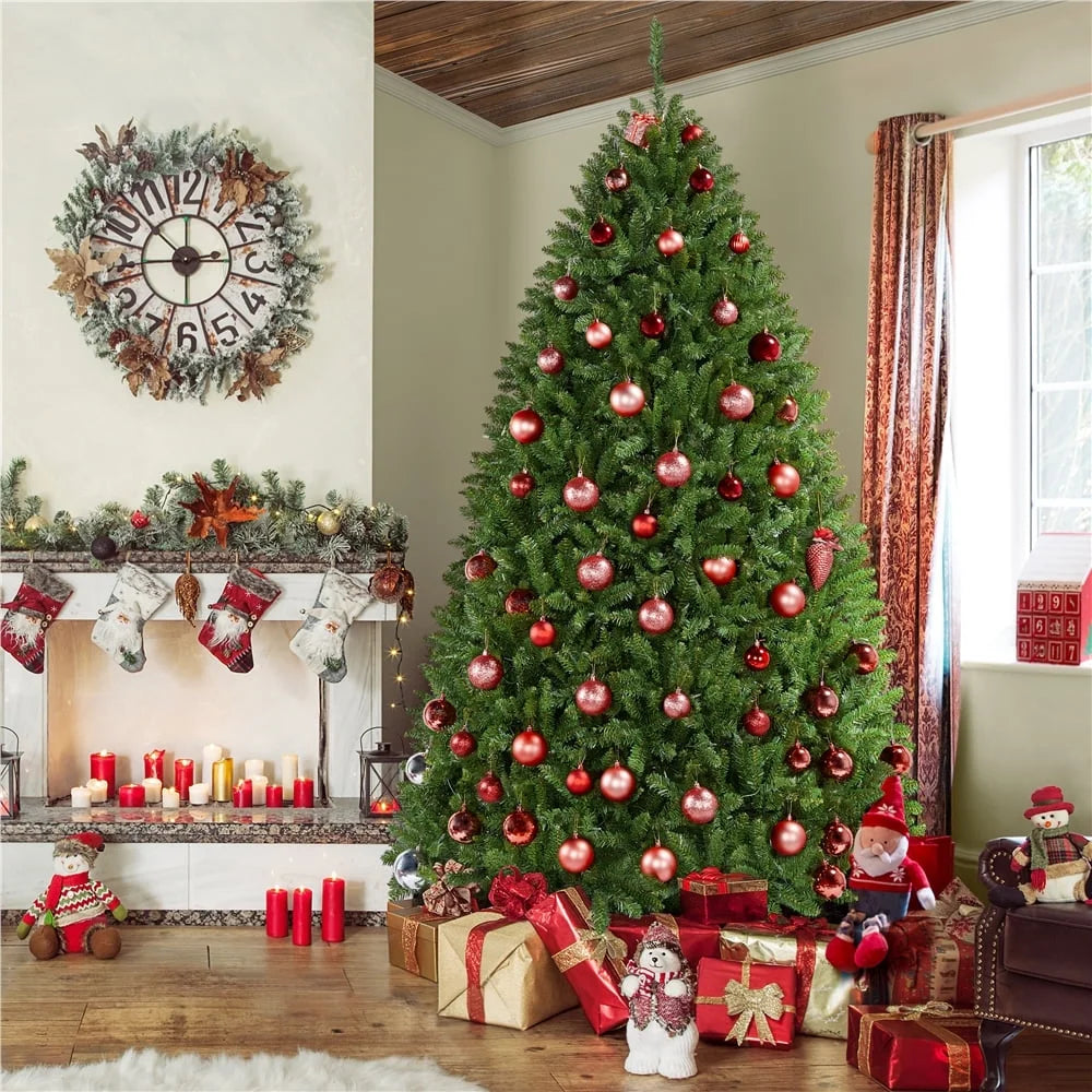 Topeakmart 7.5 ft Ultra-Thick Artificial Christmas Tree Holiday Decoration Tree with Foldable Stand and 2326 Branch Tips Green