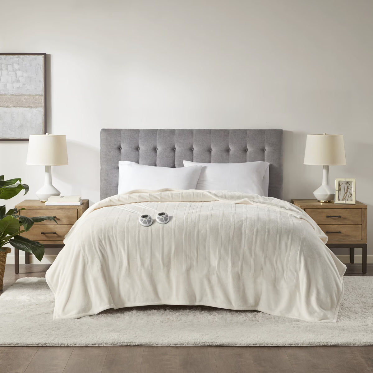 Serta Gray Polyester  Electric Blanket, Queen