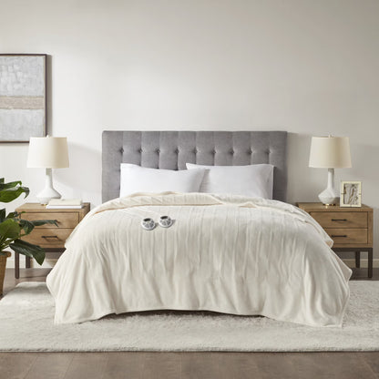 Serta Gray Polyester  Electric Blanket, Queen