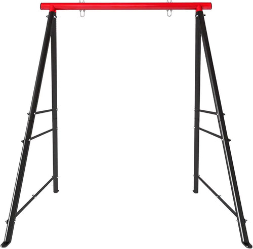 IVV Swing Stand for Porch, Outdoor Heavy Duty Swing Frame, Steel Metal Frame with 4 Ground Pegs, 73" Height Holds Up to 550lbs, Red (Swing NOT Included)
