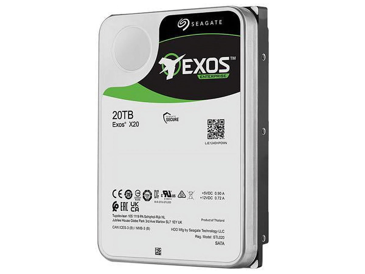 Seagate Exos X20 ST20000NM007D 20TB 7200 RPM 256MB Cache 3.5" Internal Hard Drive