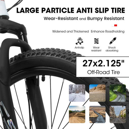 27 Inch Mountain Bike 21 Speed, Suspension Fork, Aluminum Frame Disc Brake, Mountain biking for both men and women.