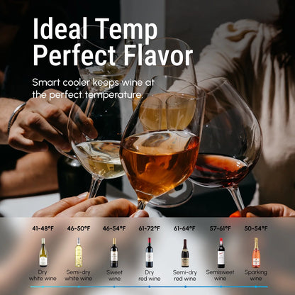 Yeego Wine Refrigerator Cooler, 34 Bottle Small Wine Fridge, Mini Freestanding Wine Cellars for Home, Office