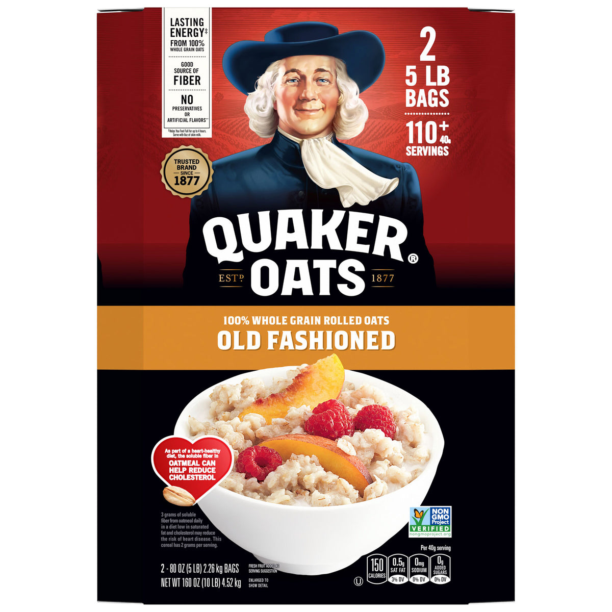 Quaker Oats Old Fashioned Rolled Oats, 10 lbs