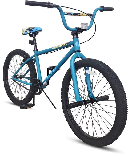 Hiland BMX BIKE 24 & 26 inch, Beginner-Level to Advanced Riders with 2 Pegs for Adults, Multiple Colors