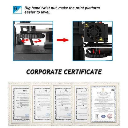 Creality Ender 3 3D Printer Fully Open Source with Resume Printing Function Printing Size 220x220x250mm Aluminum Black