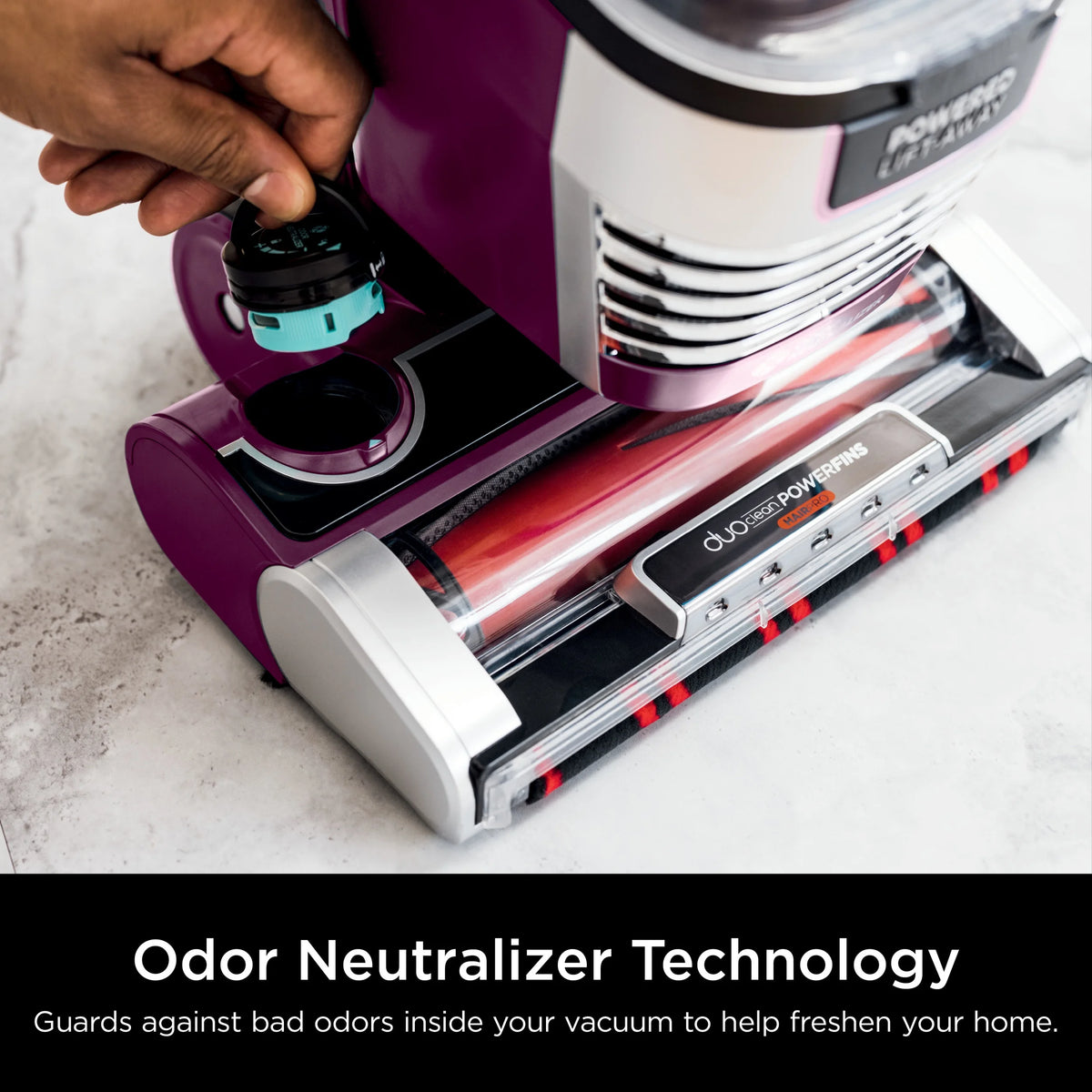 Shark Upright Vacuum, Stratos, Pet Friendly, Bagless, Ultra Powerful Suction, Hard Floor and Carpet, DuoClean PowerFins HairPro, Self-Cleaning Brushroll, Odor Neutralizer Technology, AZ3000, Burgundy
