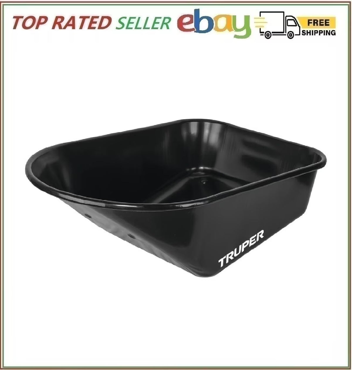 6 Cu. Ft. Steel Tray for Wheelbarrow Garden Planting Landscaping Lifting Tool