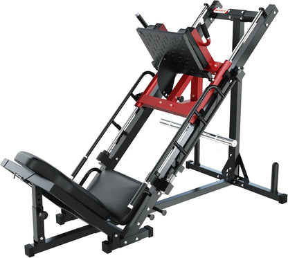 RitFit Leg Press Hack Squat Machine, Professional Adjustable Leg Press Machine for Home Gym with Linear Bearing, Specialty Hack Squat Machine for Full Lower Body Workout with Weight Storage, Pink