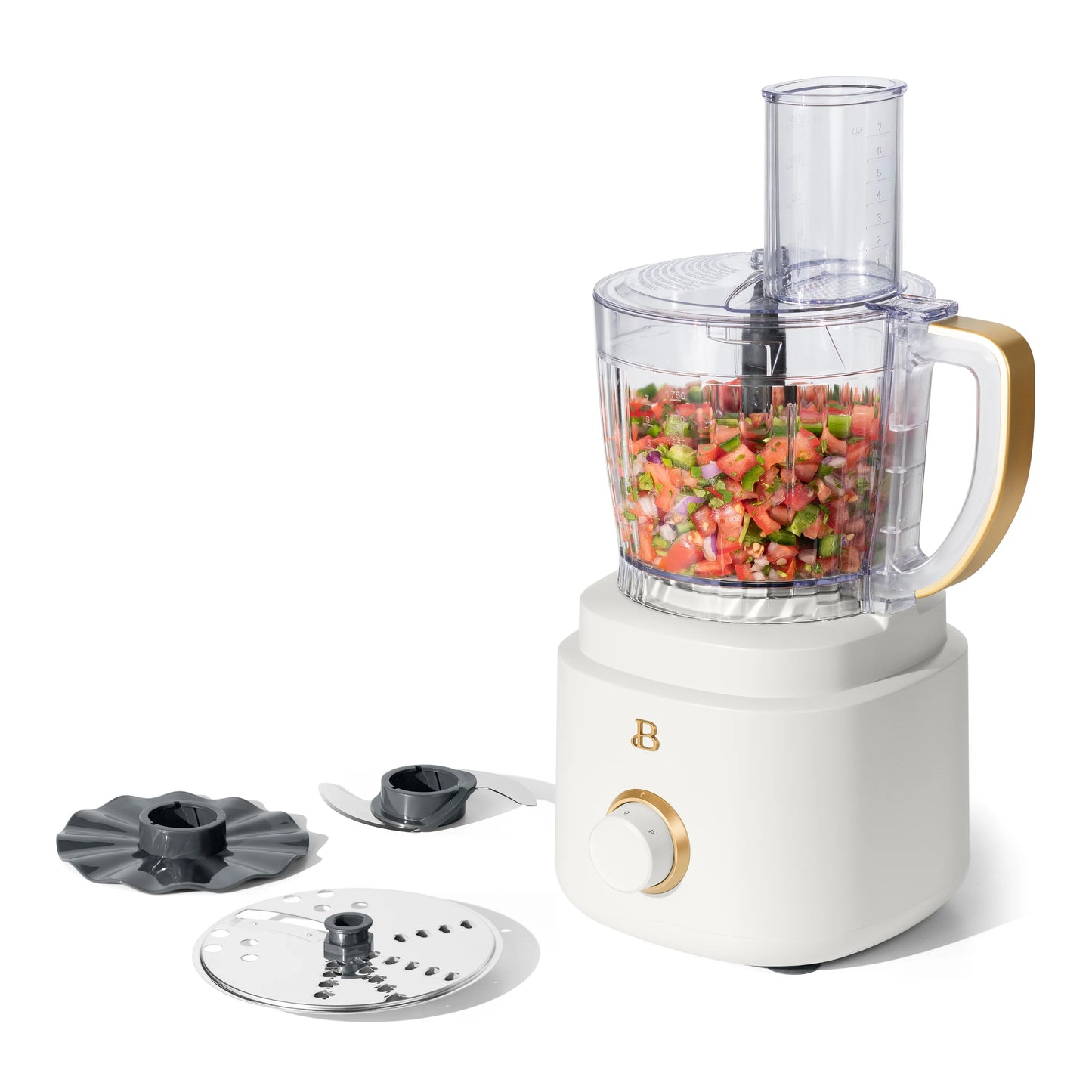 Beautiful 10-Cup Food Processor with Accessories, White Icing by Drew Barrymore