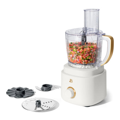 Beautiful 10-Cup Food Processor with Accessories, White Icing by Drew Barrymore