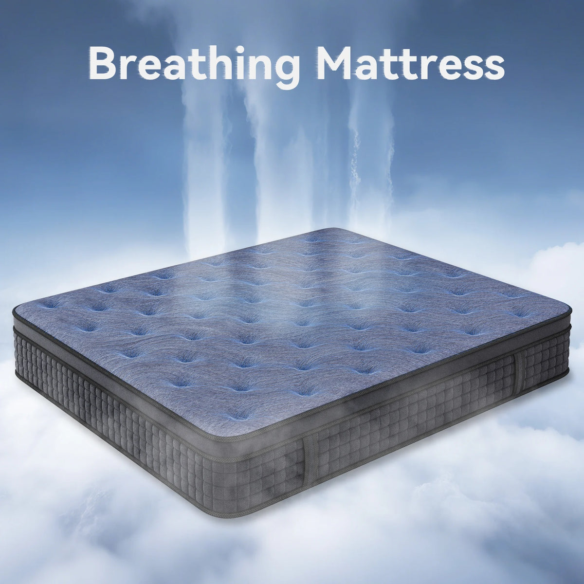 Sailvan Queen Mattress, 12 inch Queen Size Mattress, Hybrid Mattress Queen in a Box, Queen Bed Mattress With Memory Foam & Pocket Spring, Medium Firmness, Edge Support, Gray