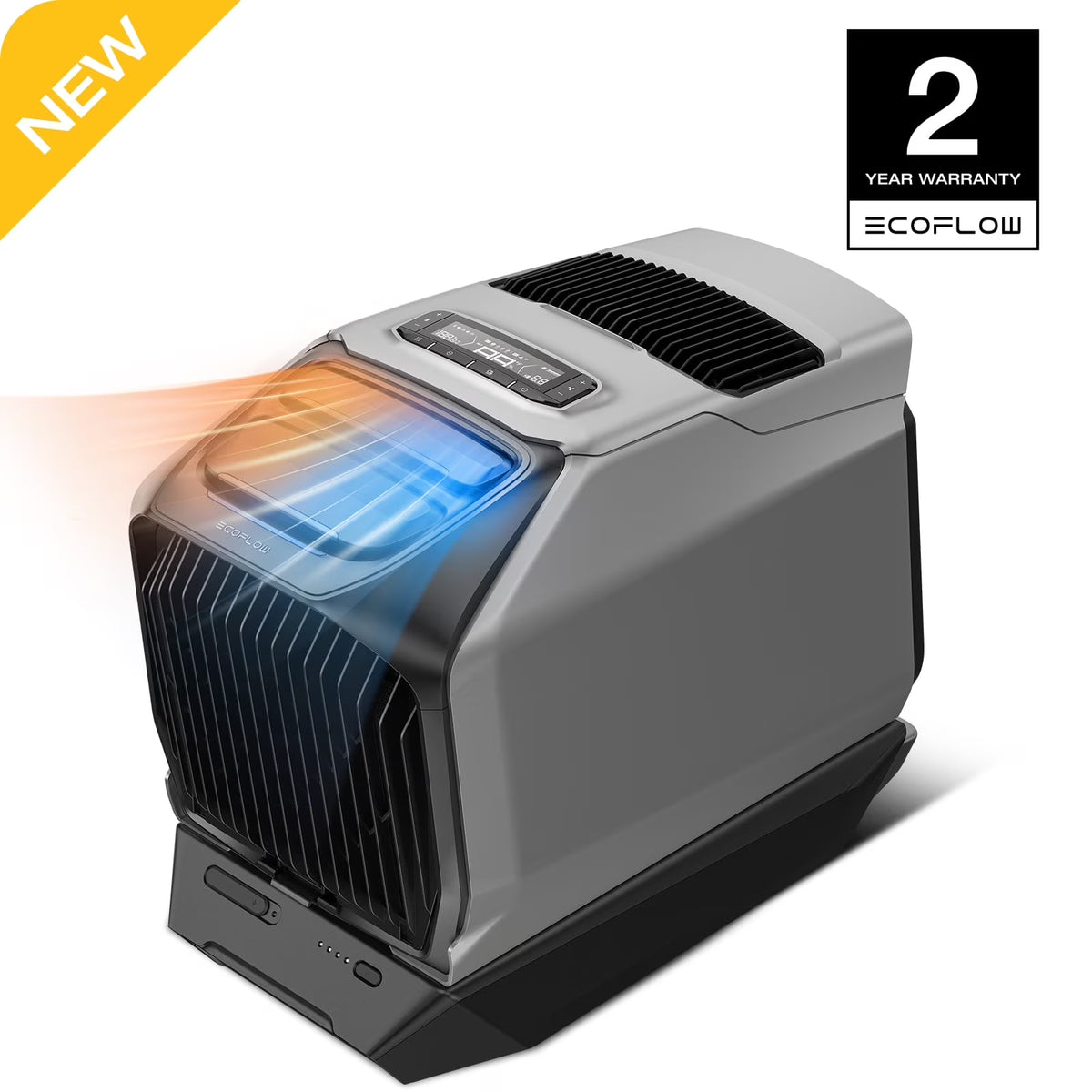 EF EcoFlow WAVE 3 Portable Air Conditioner, 1800W/6100 BTU Cooling and 2000W/6800 BTU Heating, 1000W Fast Charging in 75 mins, 8H Wireless Running, APP Control, for Camping, Vanlife, RVs